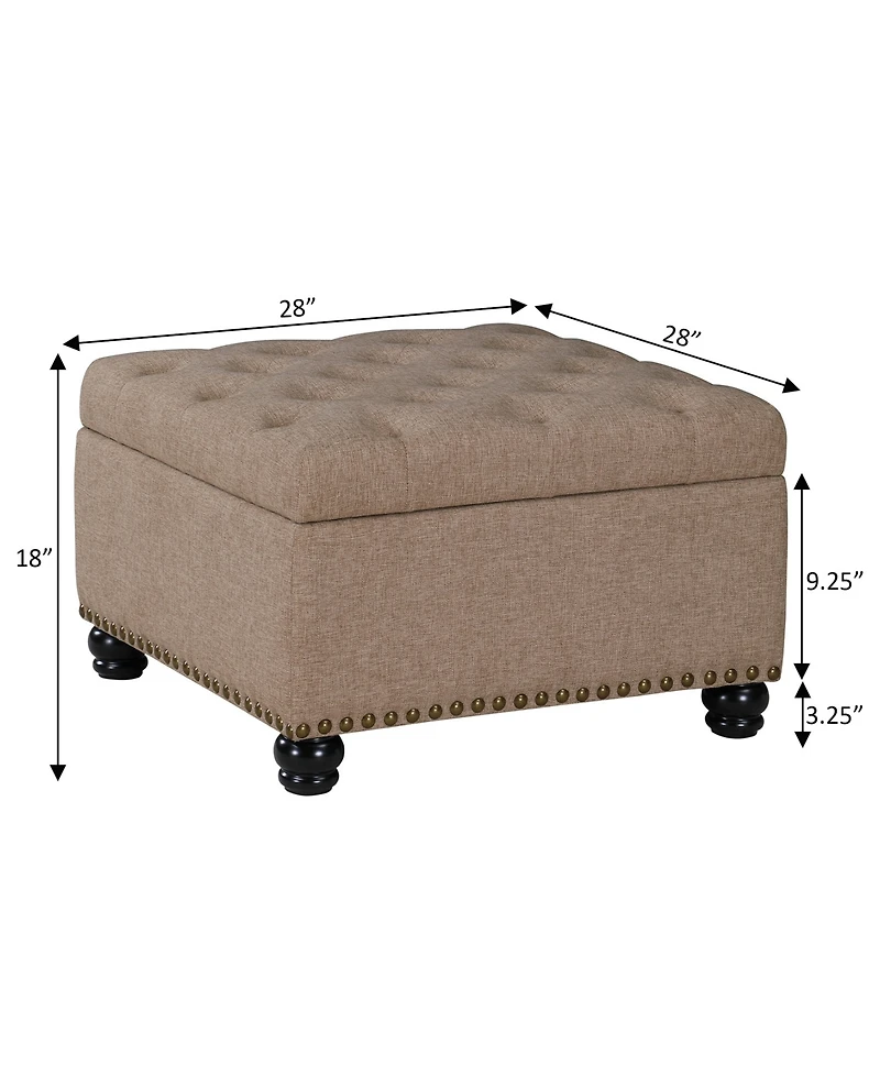 Convenience Concepts 28" Designs4Comfort Herald Square Ottoman Coffee Table