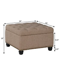 Convenience Concepts 28" Designs4Comfort Herald Square Ottoman Coffee Table