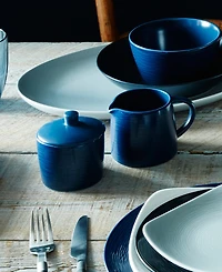 Noritake Colorscapes Black-On-Black Swirl Sugar and Creamer, Set of 2