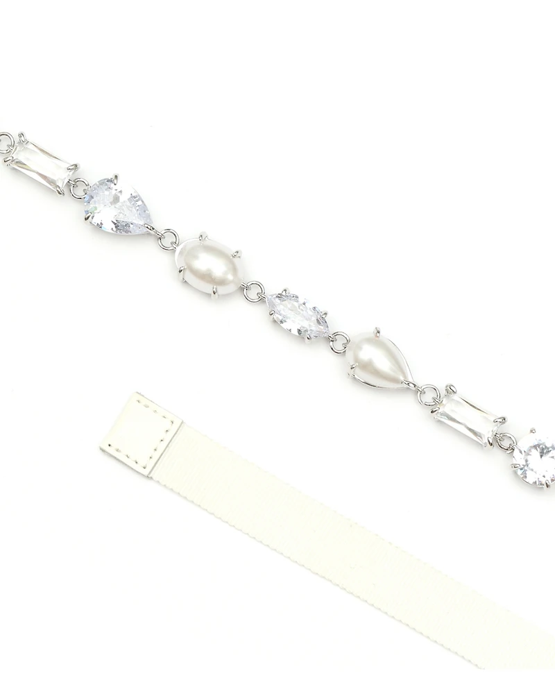 kate spade new york Imitation Pearl Stone Bridal Belt