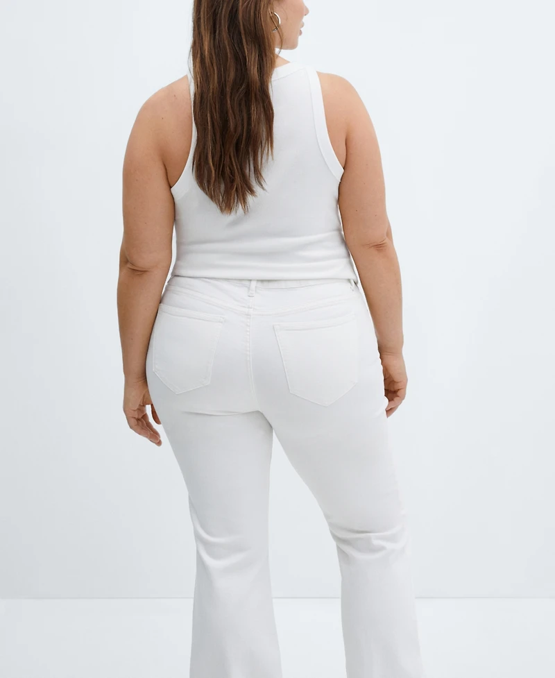 Mango Women's Medium-Rise Flared Jeans