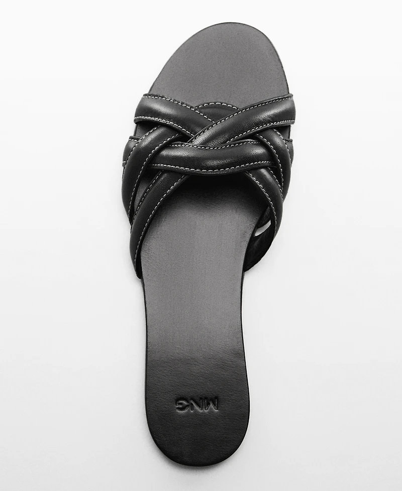 Mango Women's Leather Straps Sandals