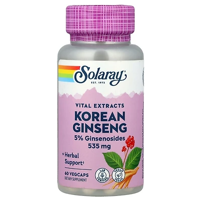 Solaray Vital Extracts Korean Ginseng 535 mg - 60 Vegcaps