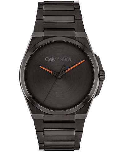 Calvin Klein Men's Meta-Minimal Black Stainless Steel Watch 41mm