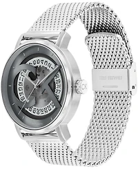 Calvin Klein Men's Iconic Automatic Silver Stainless Steel Mesh Watch 40mm