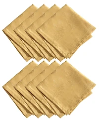 Elrene Elegant Woven Leaves Jacquard Damask Napkin, Set of 8