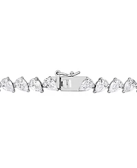Lab-Grown White Sapphire Pear 18" Tennis Necklace (39-1/2 ct. t.w.) in Sterling Silver