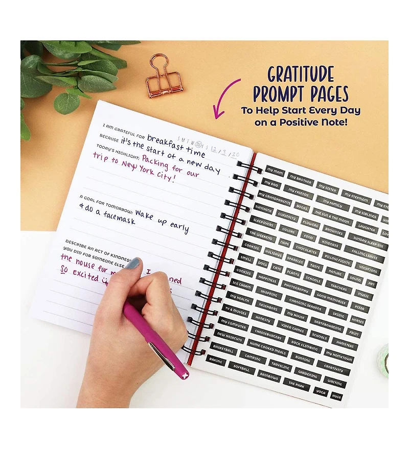 Doodle Hog Gratitude Journal for Kids, Teens