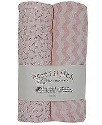 Tendertyme Baby Girls Stars Nursery Blanket Collection, 7 Piece Set