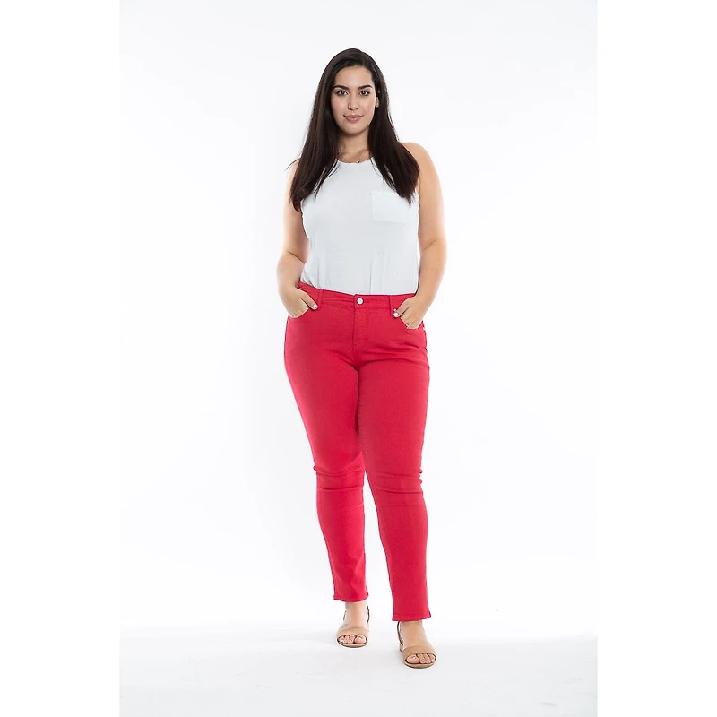 Slink Jeans Plus Color Mid Rise Slim pants