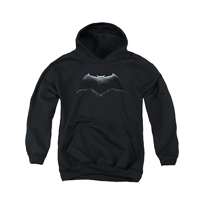 Justice League Movie Youth Batman Logo Pull Over Hoodie / Hooded Sweatshirt