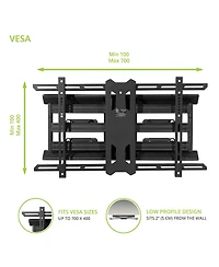 Kanto PDX680 Articulating Full Motion Tv Mount for 39" - 80" Tv