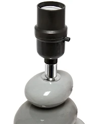 Creekwood Home Priva 14.7" Contemporary Ceramic Stacking Stones Table Desk Lamp