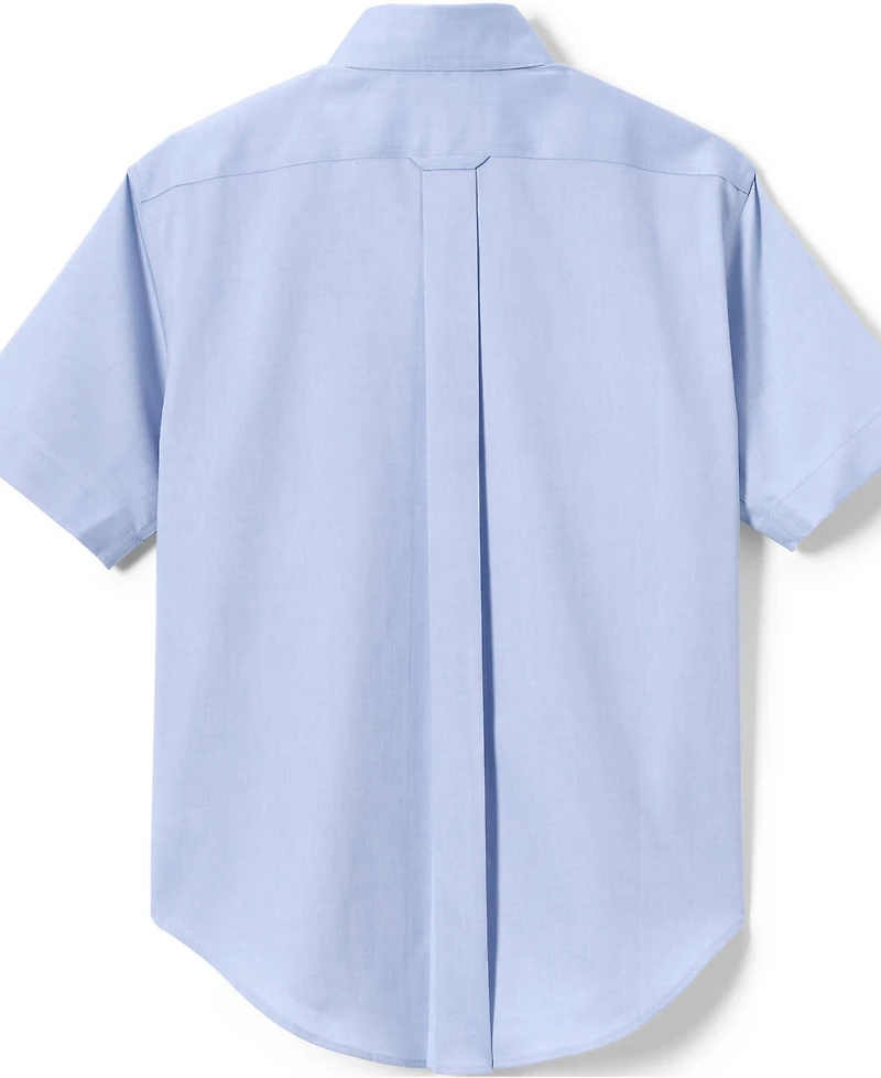 Lands' End Little Boys Short Sleeve No Iron Pinpoint Dress Shirt