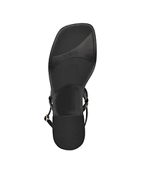 Guess Women's Rainey Logo Sqaure Toe T-Strap Flat Sandals