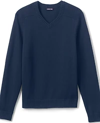 Lands' End Men's Cotton Modal V-neck Sweater