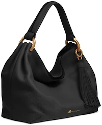 Donna Karan New York Glenwood Leather Shoulder with Tassel Detail