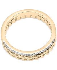Audrey by Aurate Diamond Chain Link Double Row Ring (1/10 ct. t.w.) in Gold Vermeil, Created for Macy's