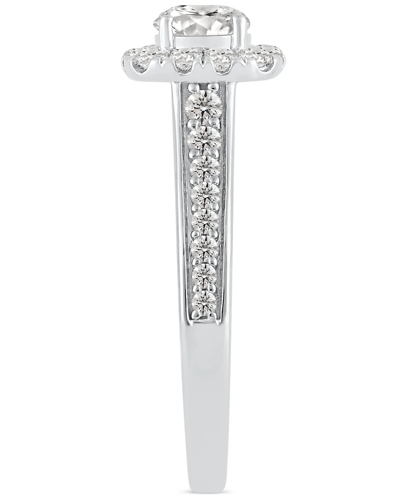 Diamond Halo Engagement Ring (1 ct. t.w.) 14k White Gold or