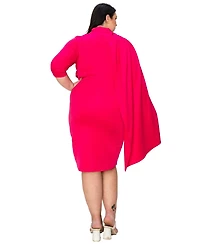 L I V D Plus Size Dahlia Sash Cape Dress