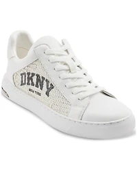 Dkny Women's Abeni Arch Raffia Logo Low-Top Sneakers