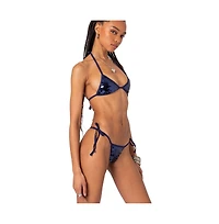 Women's Lilly Sequin Triangle Bikini Top
