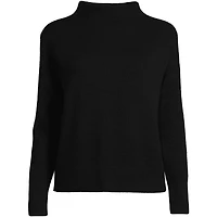 Lands' End Women's Cashmere Funnel Neck Sweater