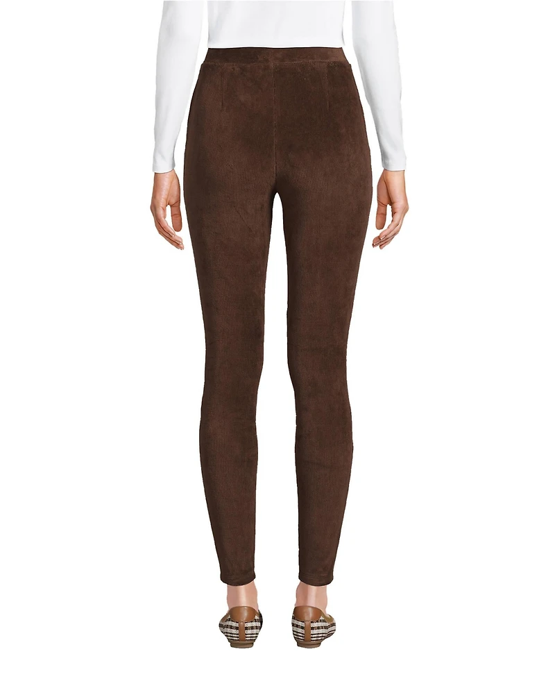 Lands' End Women's Sport Knit High Rise Corduroy Leggings