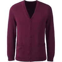 Lands' End Men's Cotton Modal Button Front Cardigan Sweater