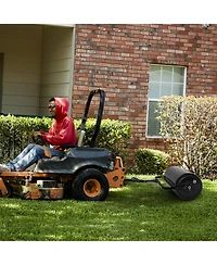 Slickblue Metal Lawn Roller with Detachable Gripping Handle