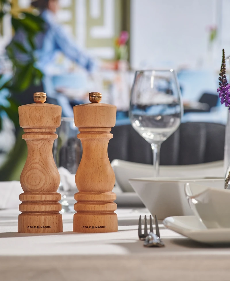 Cole Mason London 7" Wooden Salt & Pepper Mill Gift Set