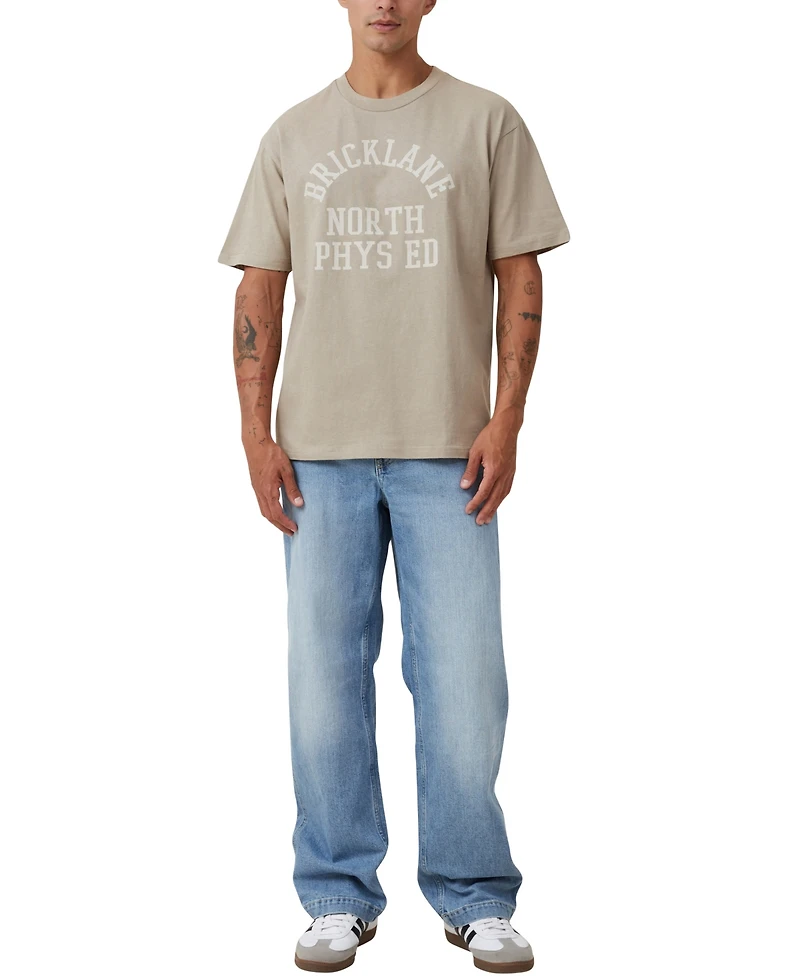 Cotton On Men's Loose Fit College T-Shirt