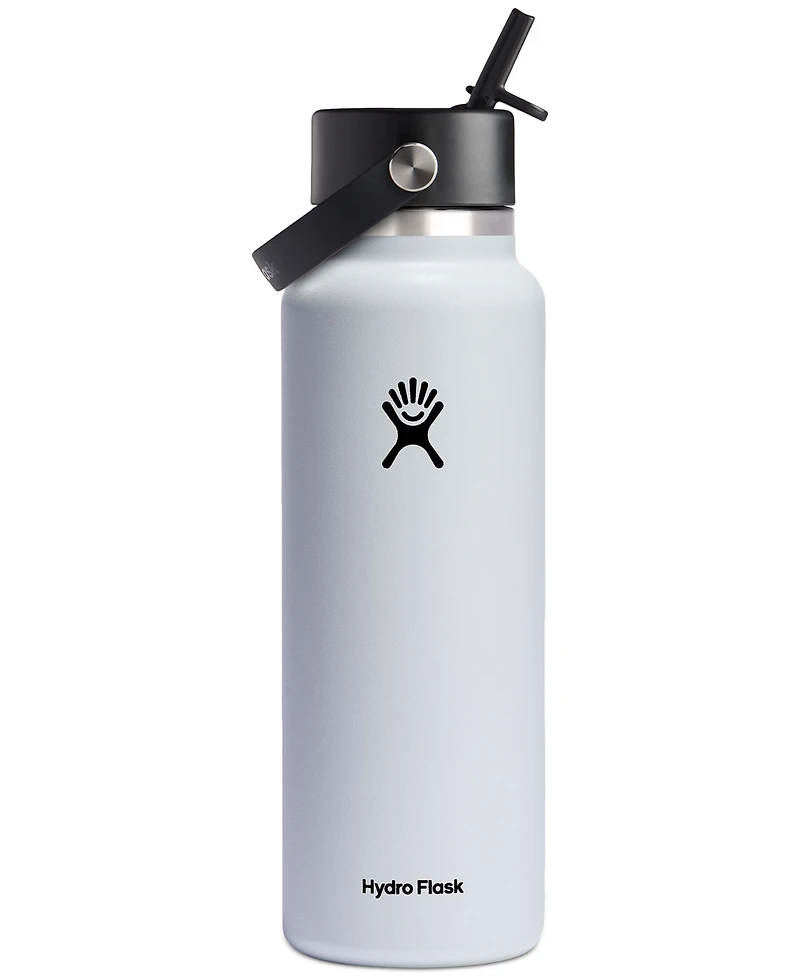 Hydro Flask 40-Oz Wide-Mouth Flex Straw Stainless Steel Bottle