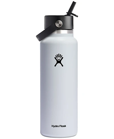 Hydro Flask 40-Oz Wide-Mouth Flex Straw Stainless Steel Bottle