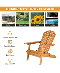 Slickblue 3 Pieces Adirondack Chair Set with Widened Armrest
