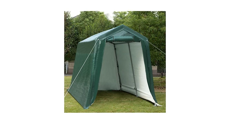 Slickblue Outdoor Carport Shed with Sidewalls and Waterproof Ripstop Cover