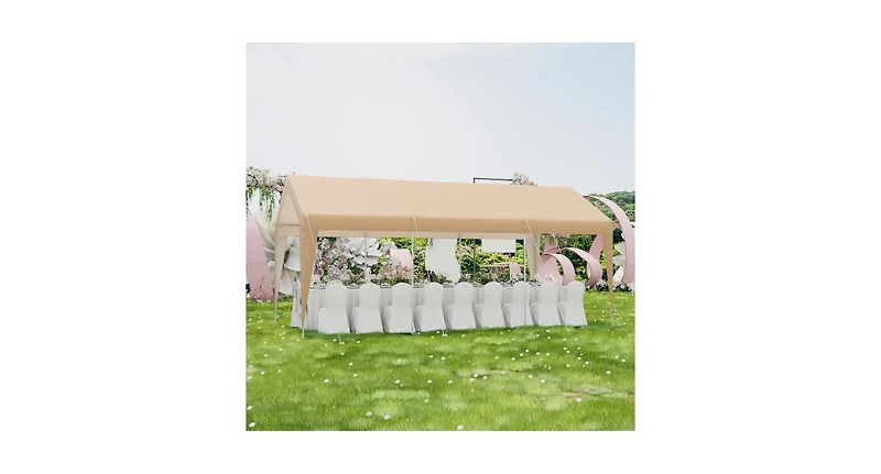 Slickblue Patio Heavy Duty All-Weather Carport-without Sidewall