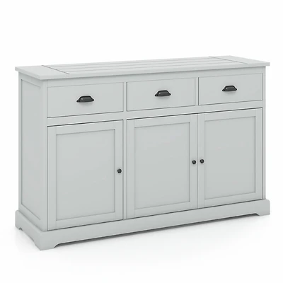 Slickblue 3 Drawers Sideboard Buffet Storage with Adjustable Shelves