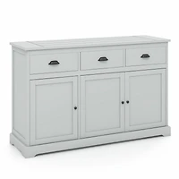 Slickblue 3 Drawers Sideboard Buffet Storage with Adjustable Shelves
