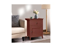 Slickblue 2-Tier Accent Table with Spacious Tabletop