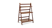 Slickblue 3 Tiers Outdoor Stand Bamboo Flower Pot Shelf