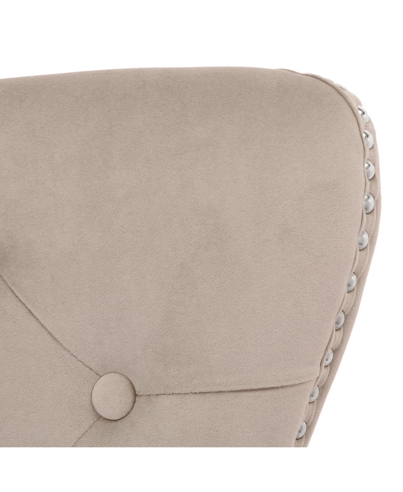 WestinTrends Velvet Upholstered Tufted Dining Chairs Set of