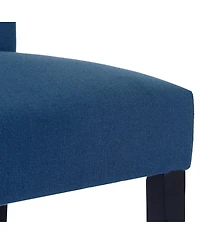 WestinTrends Linen Fabric Tufted Counter Stool (Set of 2)
