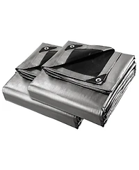Yescom 2 Pack 20x24 Ft 10 Mil Poly Tarp Protective Cover Tarpaulin Waterproof