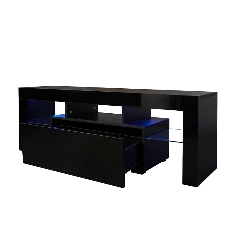 Streamdale Furniture Tv Stand With Led Rgb Lights, Flat Screen Tv Cabinet, Gaming Consoles - In Lounge Room