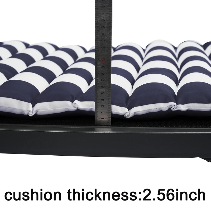 Streamdale Blue and White Lounge Chair Replacement Cushions Set
