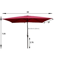 Streamdale 6x9ft Patio Umbrella with Tilt