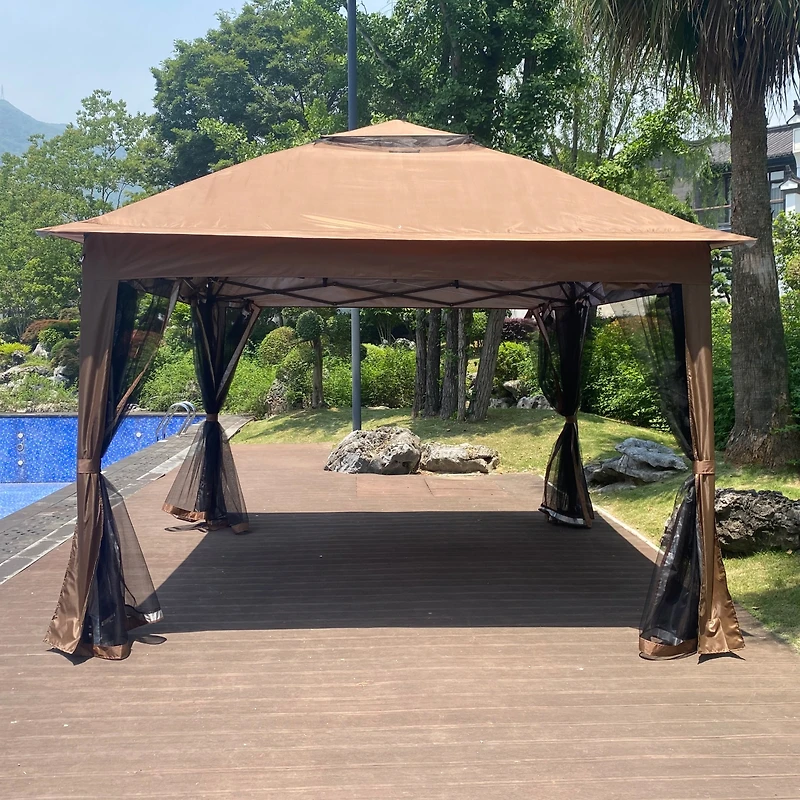 Streamdale Pop-Up Gazebo with Netting, 11x11FT