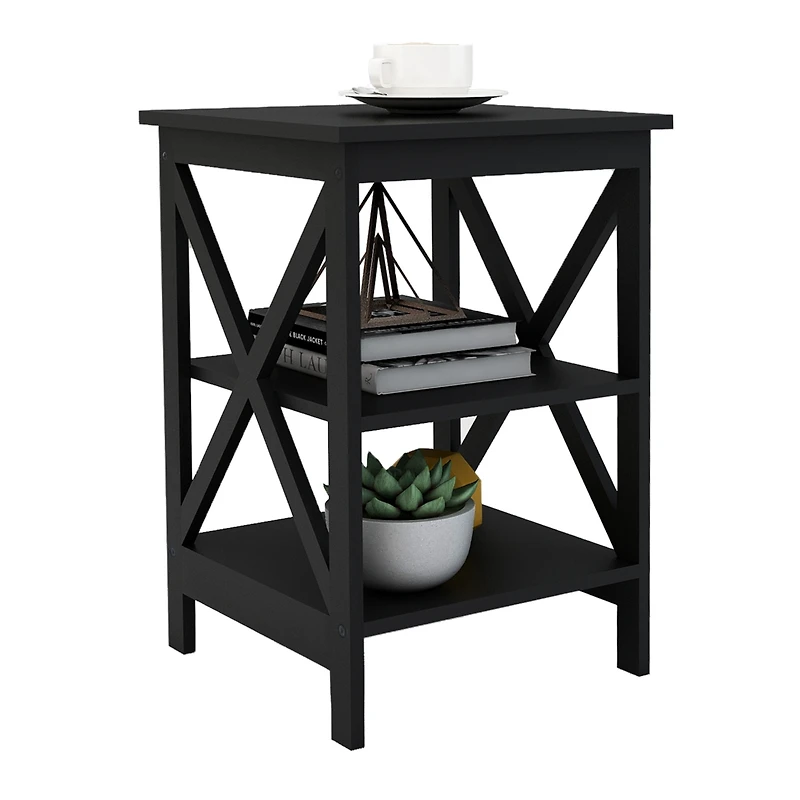 Streamdale Oxford Small Side Table Black-mdf Material Legs