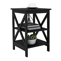Streamdale Oxford Small Side Table Black-mdf Material Legs
